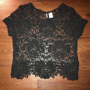 Black Lace crop top